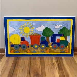 Creative Images kids construction theme wall art